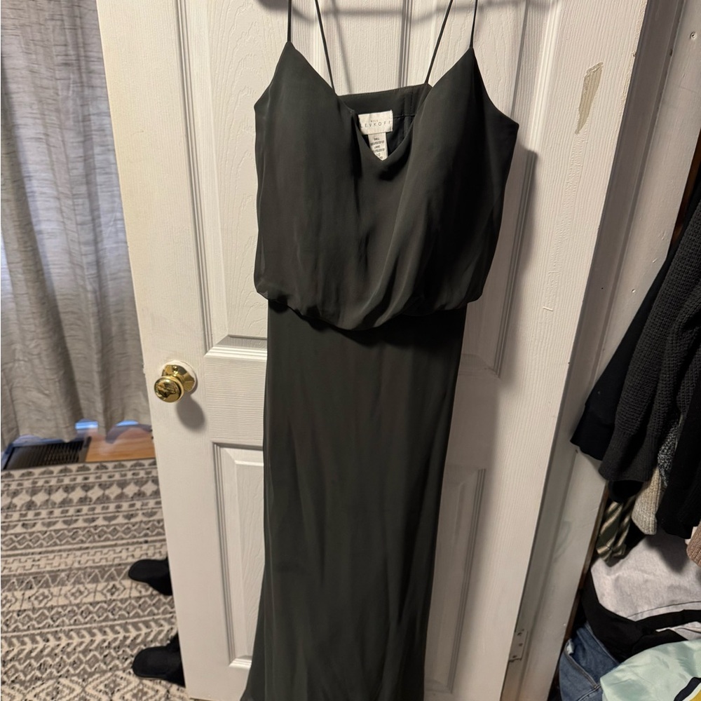 Bill Levkoff Gray Bridesmaid Dress